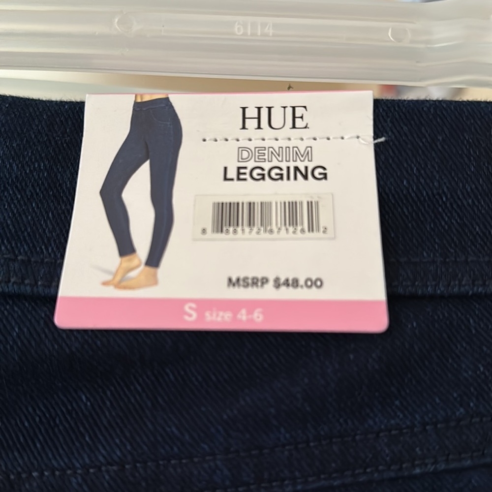 Hue denim legging, back pockets, size small - Picture 3 of 4